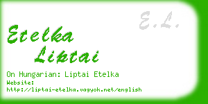 etelka liptai business card